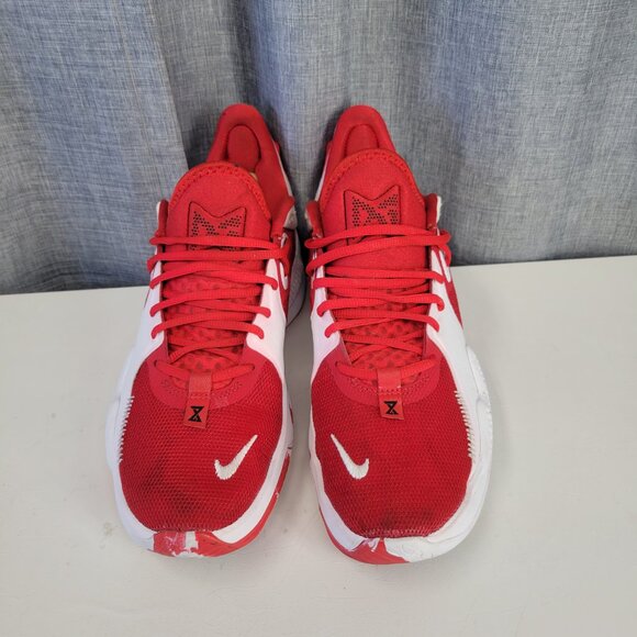 Nike PG 5 TB University Red White Men's Size 9 DA7758-600 - Picture 2 of 9